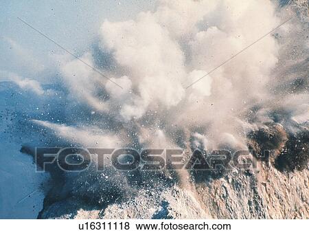 Stock Photo - Explosion by dynamite, close up. Fotosearch