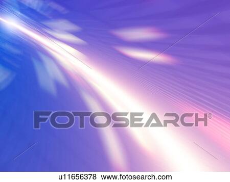 Stock Photo - Flash of light, computer graphic, soft focus, blurred motion. Fotosearch