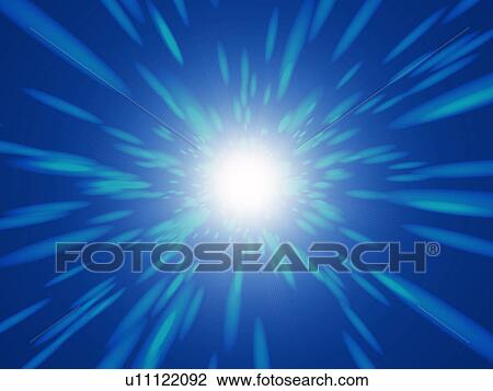 Stock Image - Flash of light, computer graphic. Fotosearch