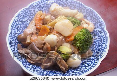 Stock Image - Fried vegetables dish. Fotosearch
