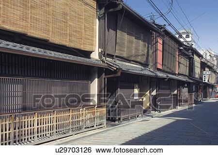 Stock Photograph - Gion, Kyoto Prefecture, Honshu, Japan. Fotosearch