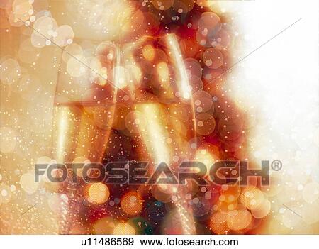 Glasses of champagne, computer graphic, close up, defocused View Large Photo Image Stock Photo - Glasses of champagne, computer graphic, close up, defocused. Fotosearch