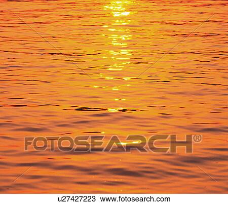 Golden sunlight reflection on rippled water, full frame View Large Photo Image Stock Image - Golden sunlight reflection on rippled water, full frame. Fotosearch