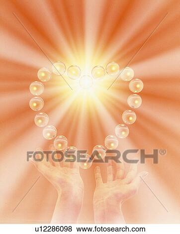Hands holding heart constructed with balls, computer graphic View Large Photo Image Stock Photo - Hands holding heart constructed with balls, computer graphic. Fotosearch