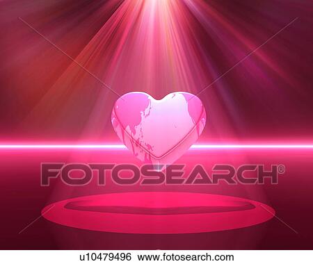 Heart shaped world map, computer graphic, composition View Large Photo Image Stock Photograph - Heart shaped world map, computer graphic, composition. Fotosearch