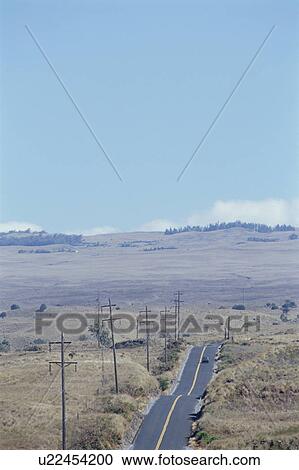 Stock Image - Hill, Road and Sky. Fotosearch