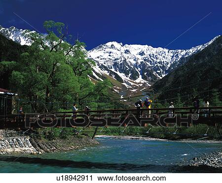 Hodaka Mountain Range and Kappa bridge View Large Photo Image Stock Image - Hodaka Mountain Range and Kappa bridge. Fotosearch