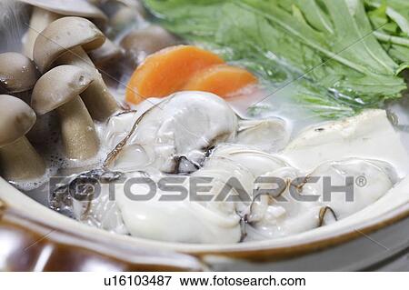 Hot pot dish with oyster View Large Photo Image Stock Photo - Hot pot dish with oyster. Fotosearch