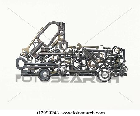 Keys shaped into truck View Large Photo Image Stock Image - Keys shaped into truck. Fotosearch