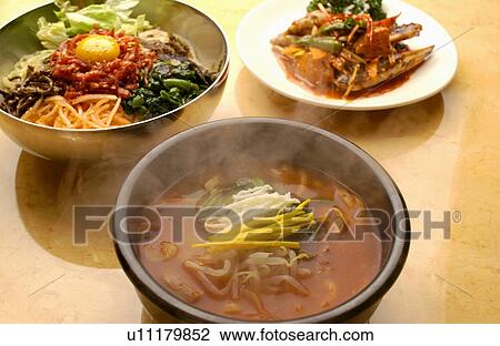 Stock Image - Korean foods. Fotosearch