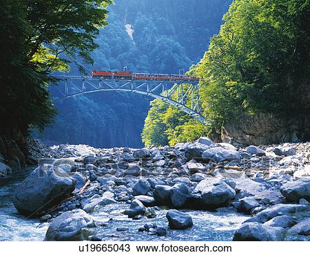 Kurobe Canyon Railway View Large Photo Image Stock Image - Kurobe Canyon Railway. Fotosearch