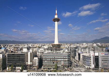 Kyoto Tower, Japan View Large Photo Image Stock Photo - Kyoto Tower, Japan. Fotosearch
