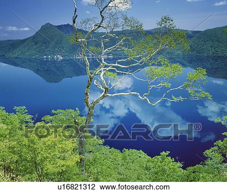 Stock Image - Lake Mashu, Hokkaido Prefecture, Japan. Fotosearch