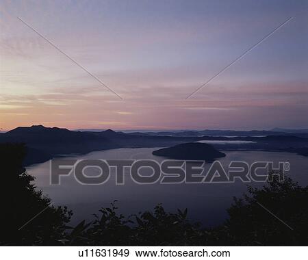 Stock Photo - Lake Towada in the morning, Towada city, Aomori prefecture, Japan. Fotosearch