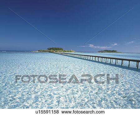 Landing Bridge and Blue Sea View Large Photo Image Stock Photo - Landing Bridge and Blue Sea. Fotosearch