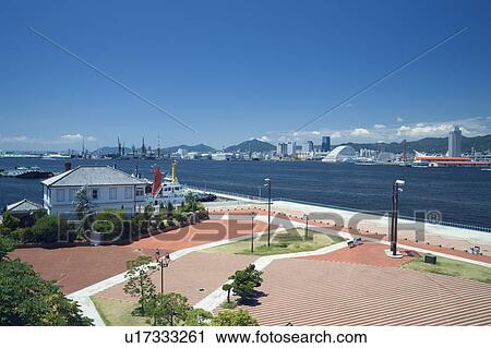 Stock Image - Landmark in Kobe Port. Fotosearch