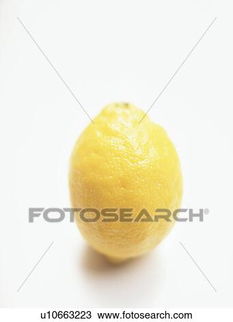 Stock Image - Lemon, white background. Fotosearch