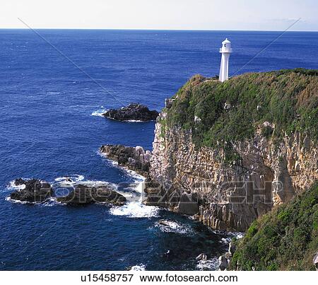 Lighthouse at Cape Ashizuri, Tosashimizu city, Kochi prefecture, Japan View Large Photo Image Stock Photo - Lighthouse at Cape Ashizuri, Tosashimizu city, Kochi prefecture, Japan. Fotosearch