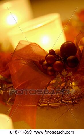 Stock Photo - Lit candles. Fotosearch