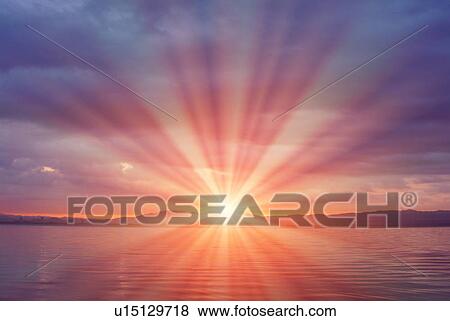 Morning Sun Over Biwa Lake View Large Photo Image Stock Photo - Morning Sun Over Biwa Lake. Fotosearch