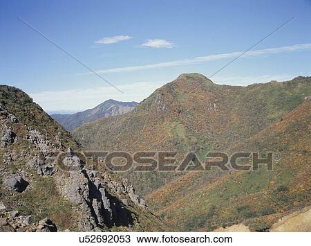 Stock Image - Mt. Nasudake in autumn, Nasu Town, Tochigi Prefecture, Japan. Fotosearch