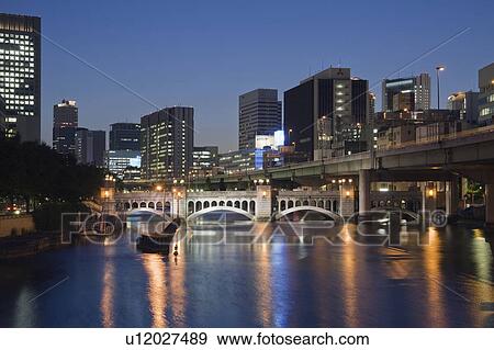 Night View of Suishoubashi View Large Photo Image Stock Photo - Night View of Suishoubashi. Fotosearch