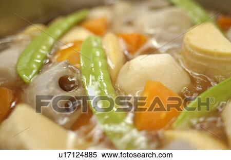 Stock Photography - Nimono of vegetables. Fotosearch