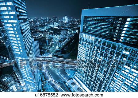 Office buildings, toned image, Tokyo prefecture, Japan View Large Photo Image Stock Image - Office buildings, toned image, Tokyo prefecture, Japan. Fotosearch