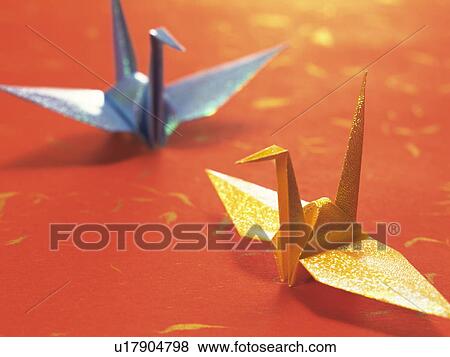 Origami cranes View Large Photo Image Stock Photo - Origami cranes. Fotosearch