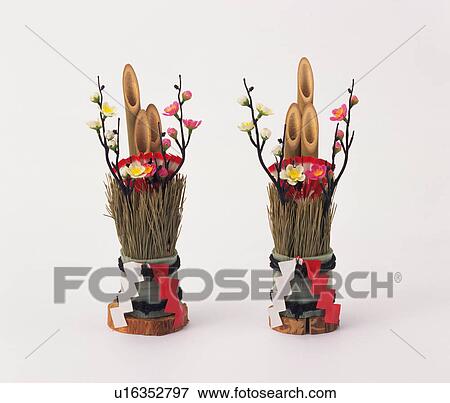 Ornaments for New Year's Day, white background View Large Photo Image Stock Photo - Ornaments for New Year's Day, white background. Fotosearch