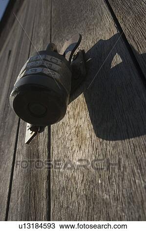 Padlock on barn View Large Photo Image Stock Image - Padlock on barn. Fotosearch