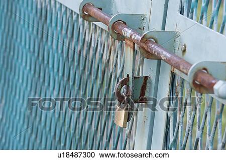 Padlock on Door View Large Photo Image Stock Image - Padlock on Door. Fotosearch