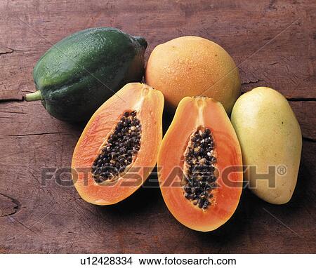 Papaya and mango, close up View Large Photo Image Picture - Papaya and mango, close up. Fotosearch