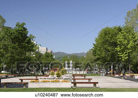 Stock Photo - Park in Sapporo city, Hokkaido prefecture, Japan. Fotosearch
