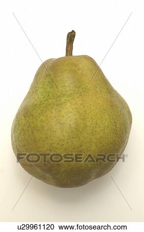 Stock Image - Pear, white background. Fotosearch