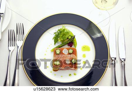 Plate of red bell pepper terrine View Large Photo Image Stock Image - Plate of red bell pepper terrine. Fotosearch