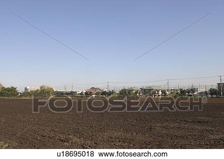 Plowed field, Tokyo Prefecture, Honshu Japan View Large Photo Image Stock Photo - Plowed field, Tokyo Prefecture, Honshu Japan. Fotosearch
