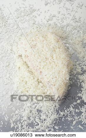 Stock Image - Pork chop with breadcrumbs. Fotosearch