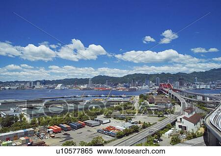 Port of Kobe, Kobe city, Hyogo prefecture, Japan View Large Photo Image Stock Photography - Port of Kobe, Kobe city, Hyogo prefecture, Japan. Fotosearch