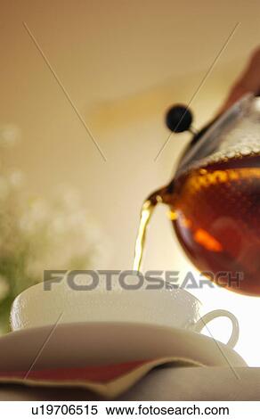 Pouring tea into cup View Large Photo Image Stock Photography - Pouring tea into cup. Fotosearch