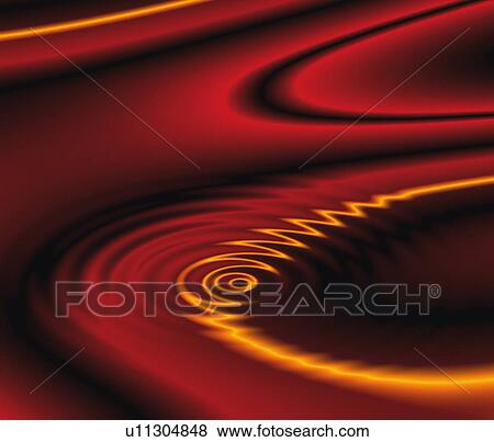 Stock Photo - Ripple in red liquid. Fotosearch