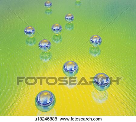 Stock Photo - Rolling balls, computer graphic. Fotosearch