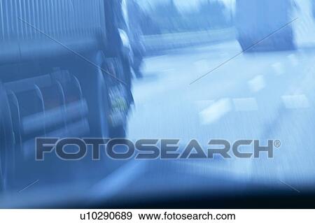 Stock Photo - Running Auto Truck on Highway. Fotosearch