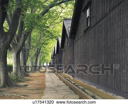 Stock Image - Sankyo warehouse, Yamagata Prefecture, Honshu, Japan. Fotosearch