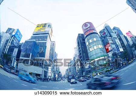 Stock Photography - Scenery of Ginza Tokyo. Fotosearch