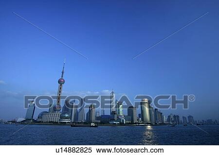 Shanghai skyline, China View Large Photo Image Stock Photography - Shanghai skyline, China. Fotosearch