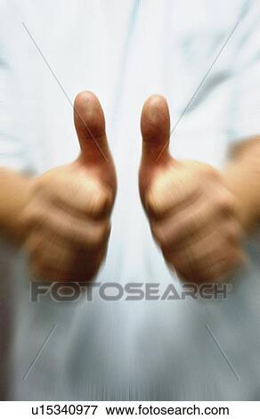 Shiatsu Masseuse With His Thumbs Up Stock Photo - 