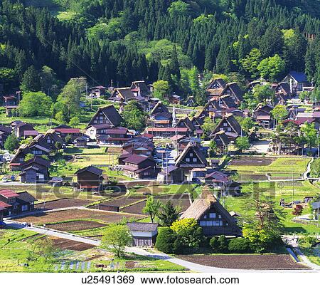 Shirakawa Village, Gifu Prefecture, Honshu, Japan View Large Photo Image Stock Photo - Shirakawa Village, Gifu Prefecture, Honshu, Japan. Fotosearch