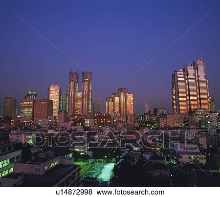 Stock Photo - Skyline, Shinjuku, Tokyo Prefecture, Japan. Fotosearch