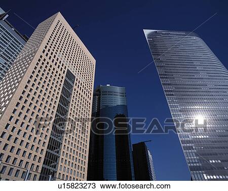 Stock Image - Skyscrapers, Tokyo Prefecture, Honshu, Japan. Fotosearch